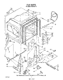 TUB , LITERATURE AND OPTIONAL Diagram and Parts List for DU8300XT5  Whirlpool Dishwasher