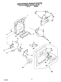 DISPENSER FRONT Diagram and Parts List for GD5NHGXLQ00  Whirlpool Refrigerator