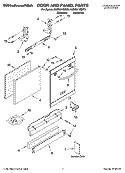 DOOR AND PANEL PARTS Diagram and Parts List for KUDS01VMMT6  KitchenAid Dishwasher