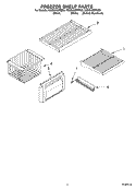 FREEZER SHELF PARTS Diagram and Parts List for KSSS42QMB00  KitchenAid Refrigerator