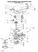 CASE, GEARING AND PLANETARY UNIT Diagram and Parts List for BEA30AVAIM0  Whirlpool Mixer
