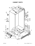 CABINET PARTS Diagram and Parts List for KSSC42QVS05  KitchenAid Refrigerator