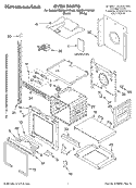 OVEN PARTS Diagram and Parts List for KEBC247KWH02  KitchenAid Wall Oven