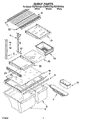 SHELF PARTS, OPTIONAL PARTS Diagram and Parts List for ET8FTEXKQ03  Whirlpool Refrigerator