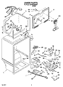 LINER PARTS Diagram and Parts List for 5ET2WVKRQ01  Whirlpool Refrigerator
