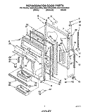 REFRIGERATOR DOOR Diagram and Parts List for EB21DKXAW01  Whirlpool Refrigerator
