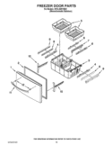 FREEZER DOOR PARTS Diagram and Parts List for KFXL25RYMS2  KitchenAid Refrigerator