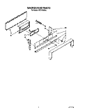 BACKGUARD Diagram and Parts List for 1SF014BEN0  Whirlpool Range