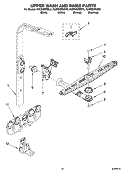 UPPER WASH AND RINSE PARTS Diagram and Parts List for KUDS03FSBL3  KitchenAid Dishwasher