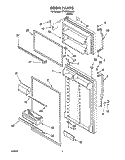 DOOR Diagram and Parts List for ST18PKXJW01  Whirlpool Refrigerator