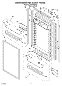REFRIGERATOR DOOR Diagram and Parts List for KBRP36FKS01  KitchenAid Refrigerator