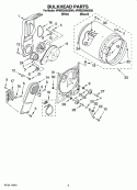 BULKHEAD PARTS, OPTIONAL PARTS (NOT INCLUDED) Diagram and Parts List for 4PWED5905SG0  Whirlpool Dryer