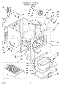 CABINET Diagram and Parts List for KGYS855JE0  KitchenAid Dryer