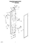 FREEZER DOOR Diagram and Parts List for KSRS25FGSS15  KitchenAid Refrigerator