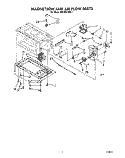 MAGNETRON AND AIR FLOW Diagram and Parts List for MW3601XW1  Whirlpool Microwave