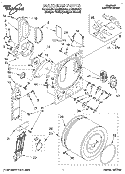 SECTION Diagram and Parts List for LER3622DZ1  Whirlpool Dryer