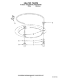 HEATER PARTS Diagram and Parts List for 7WDT770PAYW3  Whirlpool Dishwasher