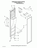 FREEZER DOOR PARTS Diagram and Parts List for GSS30C7EYY01  Whirlpool Refrigerator