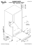 CABINET PARTS Diagram and Parts List for EL87TRRRQ01  Whirlpool Refrigerator