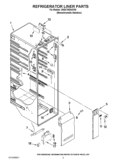 REFRIGERATOR LINER PARTS Diagram and Parts List for 3WSC19D4AY00  Whirlpool Refrigerator