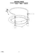 HEATER PARTS Diagram and Parts List for GU2200XTSB0  Whirlpool Dishwasher