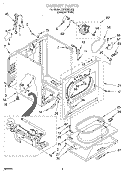 CABINET Diagram and Parts List for LGQ8000JQ2  Whirlpool Dryer