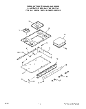 MAIN TOP Diagram and Parts List for 1643^1A  Whirlpool Range