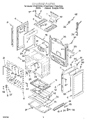 CHASSIS Diagram and Parts List for SF362BEGN5  Whirlpool Range