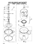 AGITATOR, BASKET AND TUB Diagram and Parts List for LSC8244BW0  Whirlpool Washer