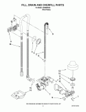 FILL DRAIN AND OVERFILL PARTS Diagram and Parts List for IUD9500WX0  Whirlpool Dishwasher
