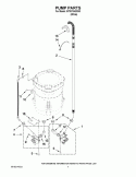 PUMP PARTS Diagram and Parts List for WTW7340XW0  Whirlpool Washer