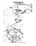 MACHINE BASE Diagram and Parts List for LA5460XMW2  Whirlpool Washer
