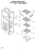 FREEZER LINER PARTS Diagram and Parts List for ED5VHEXTB00  Whirlpool Refrigerator