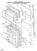 DOOR Diagram and Parts List for RT14HDYDW01  Roper Refrigerator