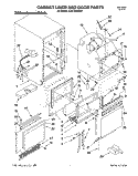 CABINET LINER AND DOOR, LITERATURE Diagram and Parts List for KUIS185DWH0  KitchenAid Ice Maker