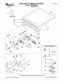 TOP AND CONSOLE PARTS Diagram and Parts List for 7MWGD9400TU2  Whirlpool Dryer