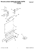 DOOR AND PANEL PARTS Diagram and Parts List for KUDS02FSPA4  KitchenAid Dishwasher