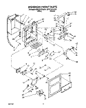 DISPENSER FRONT Diagram and Parts List for 8ED25DQXAN00  Whirlpool Refrigerator