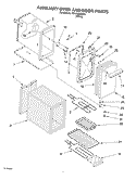 AUXILIARY OVEN AND DOOR PARTS Diagram and Parts List for RF4700XEW9  Whirlpool Range