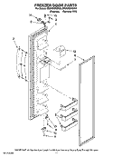FREEZER DOOR PARTS Diagram and Parts List for MSD2258KEU00  Whirlpool Refrigerator