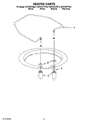 HEATER PARTS Diagram and Parts List for KUDP02CRBS4  KitchenAid Dishwasher