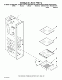 FREEZER LINER PARTS Diagram and Parts List for GSF26C4EXW00  Whirlpool Refrigerator