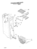FREEZER LINER Diagram and Parts List for 4YED7FHQKT01  Whirlpool Refrigerator