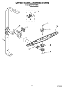 UPPER WASH AND RINSE PARTS Diagram and Parts List for KUDL01ILBS6  KitchenAid Dishwasher