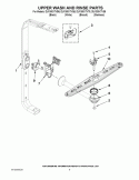 UPPER WASH AND RINSE PARTS Diagram and Parts List for DU1300XTVS5  Whirlpool Dishwasher
