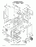 CHASSIS PARTS Diagram and Parts List for KGRS208XSS2  KitchenAid Range
