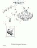 LOWER RACK PARTS Diagram and Parts List for KUDS50FVPA4  KitchenAid Dishwasher