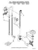 FILL, DRAIN AND OVERFILL PARTS Diagram and Parts List for KUDS30IXBL7  KitchenAid Dishwasher