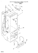 REFRIGERATOR LINER Diagram and Parts List for 7TS22AQXEW00  Estate Refrigerator