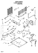 UNIT PARTS Diagram and Parts List for GT2SHKXMS04  Whirlpool Refrigerator